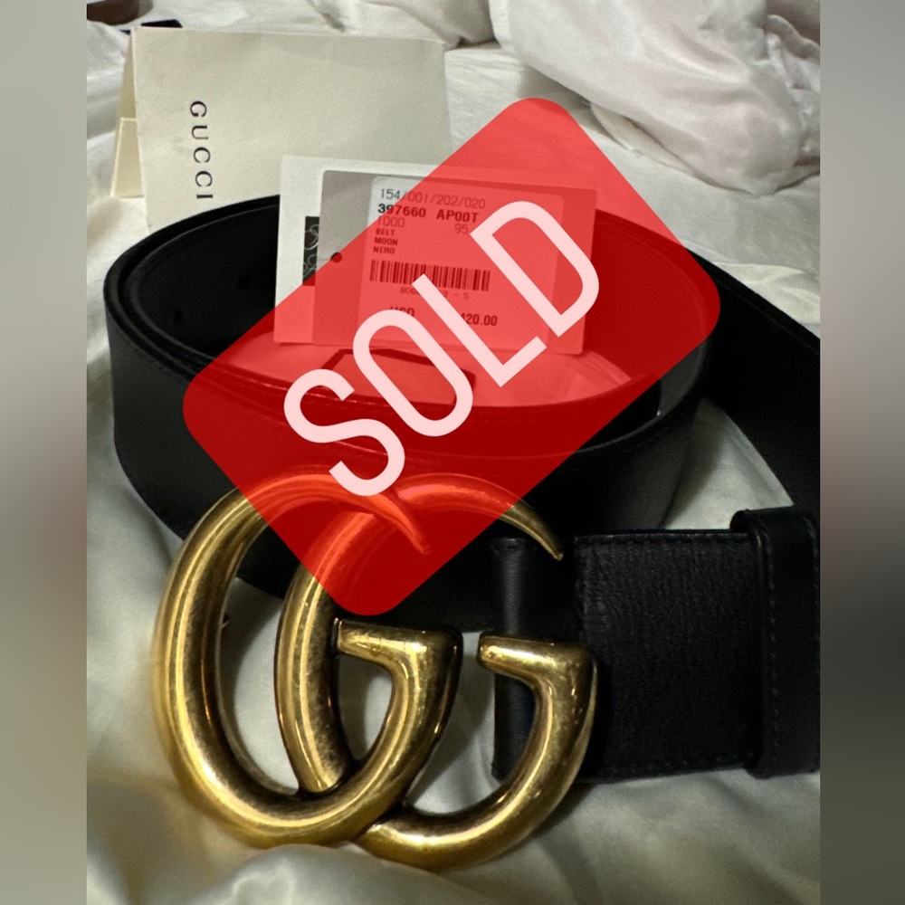 🔴 SOLD 🔴 Authentic Gucci Marmont black leather belt